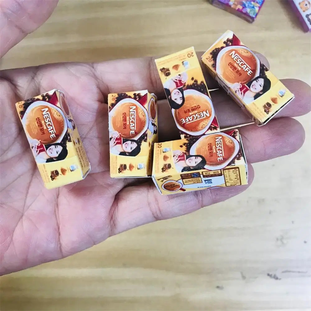 New  Cute Miniature Dollhouse Pretend Food Mini Drink 1/12 1/6 Scale Miniatural Food for Dollhouse Decor Kids Toys