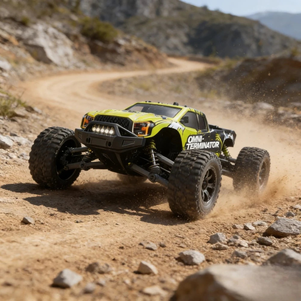 Mini 1:10 Carbon Fiber RC Car Roller Chassis for Adults 4X4 Off Road Truck with Central Differential All Terrain Monster