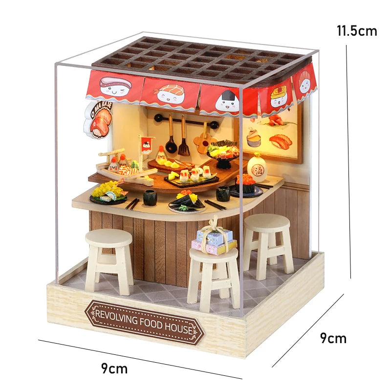 Mini Doll House DIY 3D Puzzle Assembly Building Model Toys Home Bedroom Decoration With Furniture Wooden Craft Gifts DollHouses
