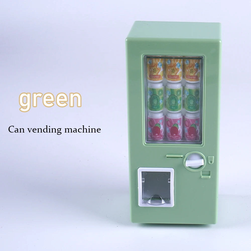 1/12 Mini Beverage Machine Supermarket Can Drink Vending Machine Play House Model Scene Kitchen Toy Dollhouse Furniture Model