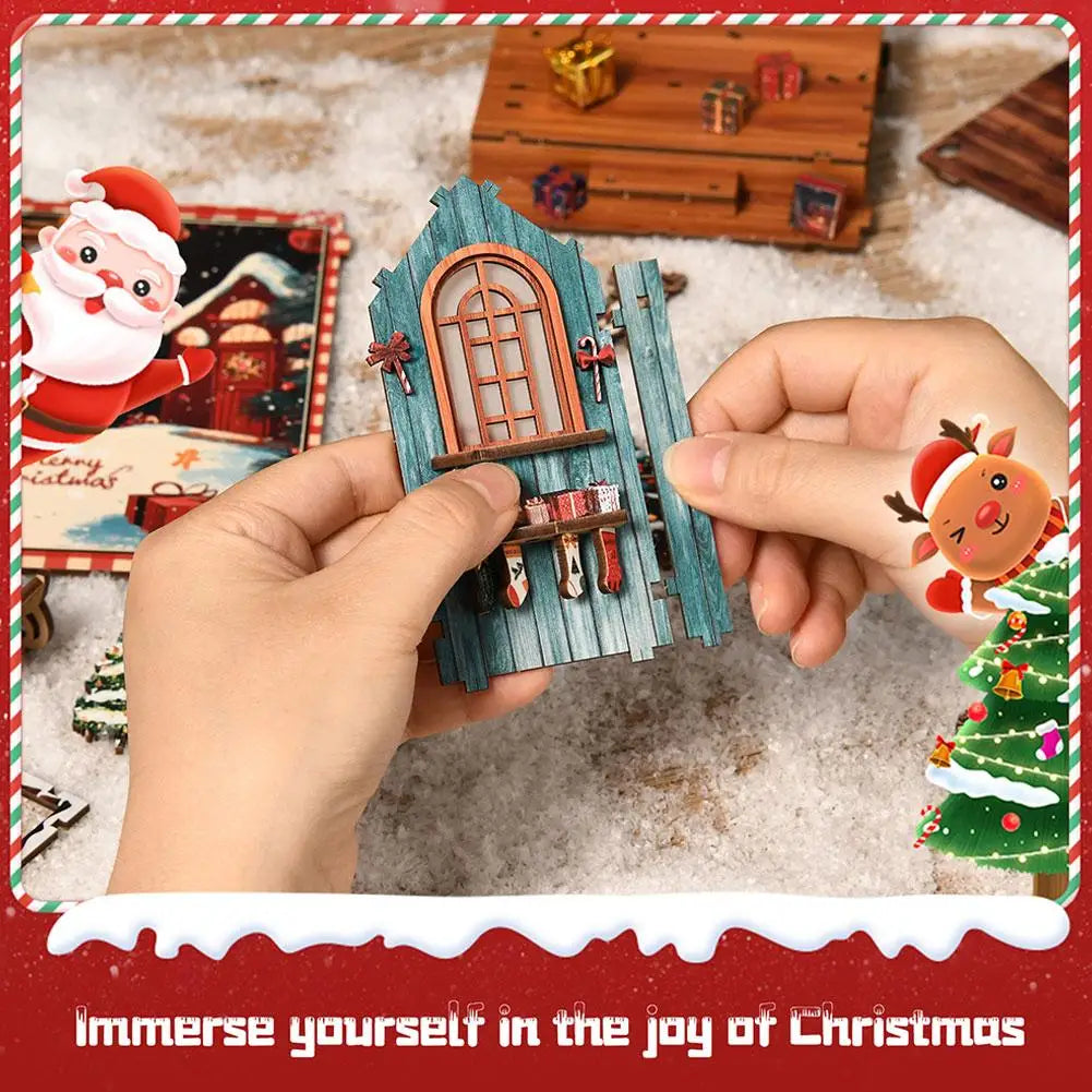 Christmas Decoration DIY Big Doll House 3D Puzzle Assembly Building Model Toys Doll Houses Home Ornament Desk Decoration