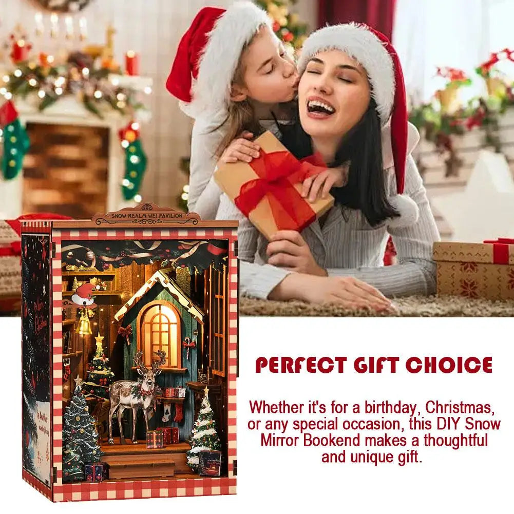 Christmas Decoration DIY Big Doll House 3D Puzzle Assembly Building Model Toys Doll Houses Home Ornament Desk Decoration