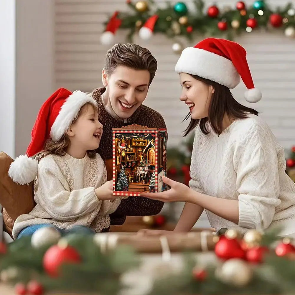 Christmas Decoration DIY Big Doll House 3D Puzzle Assembly Building Model Toys Doll Houses Home Ornament Desk Decoration