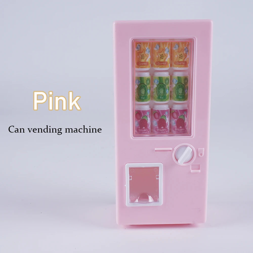 1/12 Mini Beverage Machine Supermarket Can Drink Vending Machine Play House Model Scene Kitchen Toy Dollhouse Furniture Model