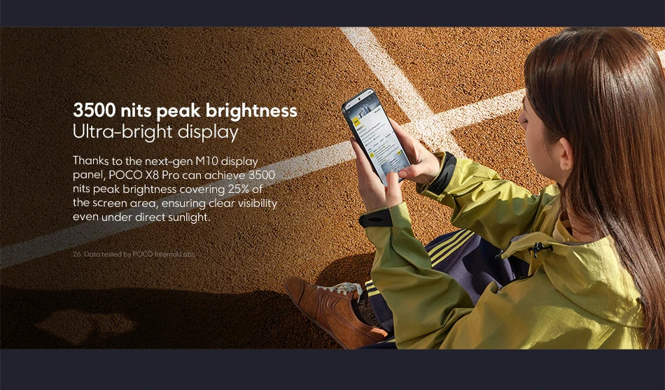 Global Version Xiaomi POCO X8 Pro 5G Mobile 120Hz Ultra-Bright AMOLED Display Smartphone 1.5K Dimensity 8500-Ultra NFC 50MP
