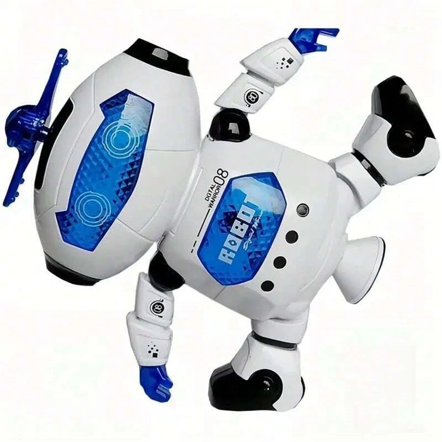 Intelligent dancing robot toy with 360 ° rotation and light effect electric toy, fun interactive game for children aged 14 and a