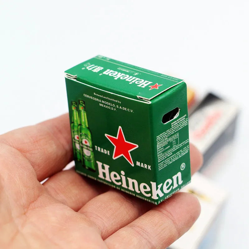Mini Box Dollhouse Simulation Mineral Water Miniature Items Beer Set Drink OB11 Dolls House Accessories Supermarket Store Toys