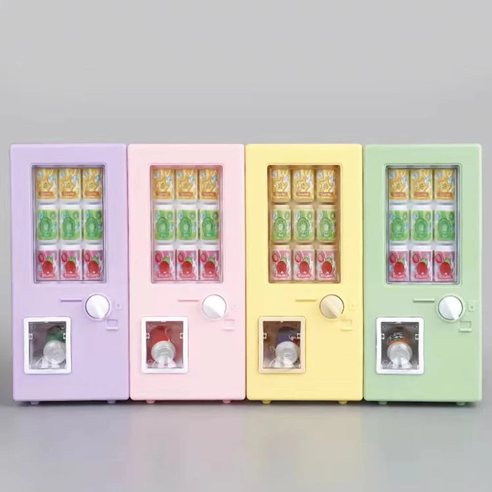 1/12 Mini Beverage Machine Supermarket Can Drink Vending Machine Play House Model Scene Kitchen Toy Dollhouse Furniture Model