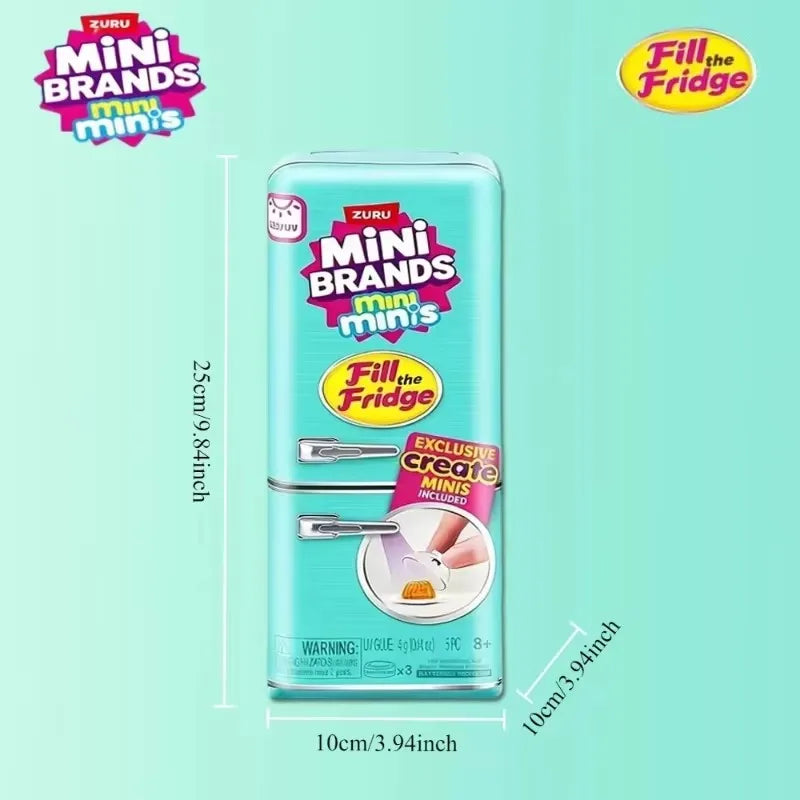 HOT Led Light Up Mini Refrigerator Toy Set House Mini Fridge with Mini Food Micro Kitchen Scene Decoration Pretend Play Gift ﻿