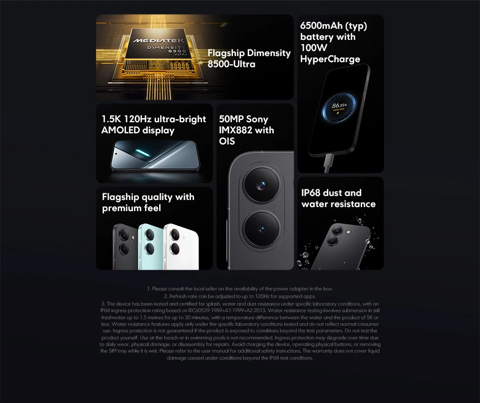 Global Version Xiaomi POCO X8 Pro 5G Mobile 120Hz Ultra-Bright AMOLED Display Smartphone 1.5K Dimensity 8500-Ultra NFC 50MP