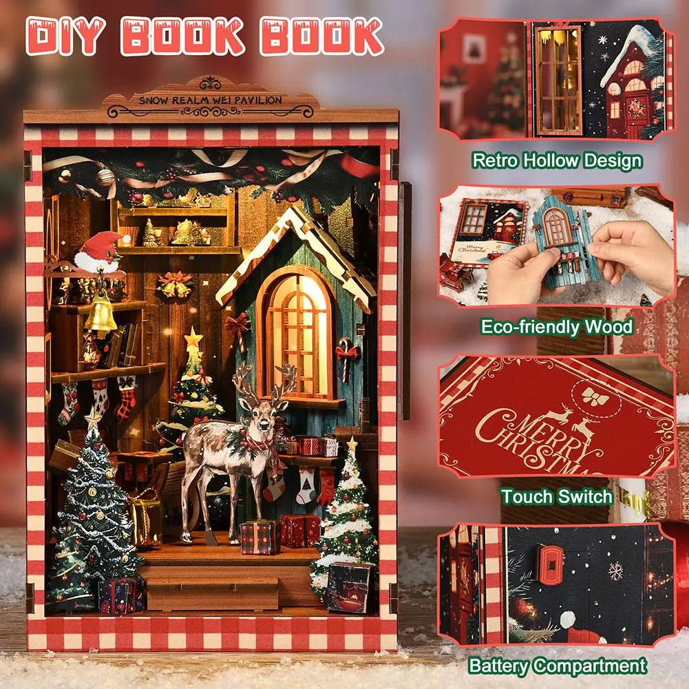 Christmas Decoration DIY Big Doll House 3D Puzzle Assembly Building Model Toys Doll Houses Home Ornament Desk Decoration