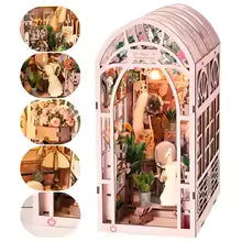 Book Nook Kit Greenhouse Sunlight Room Dollhouse Booknook 3D Wooden Puzzle Miniature