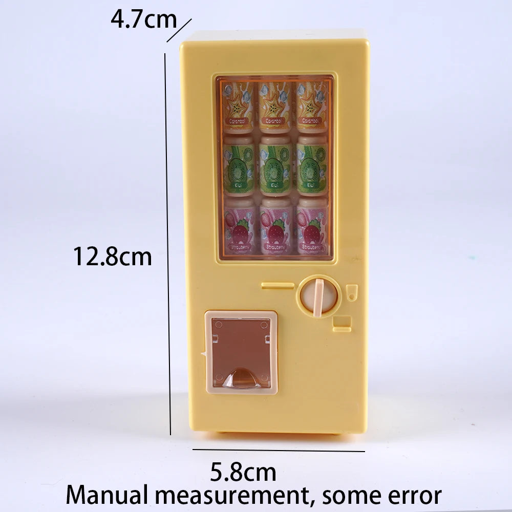1/12 Mini Beverage Machine Supermarket Can Drink Vending Machine Play House Model Scene Kitchen Toy Dollhouse Furniture Model