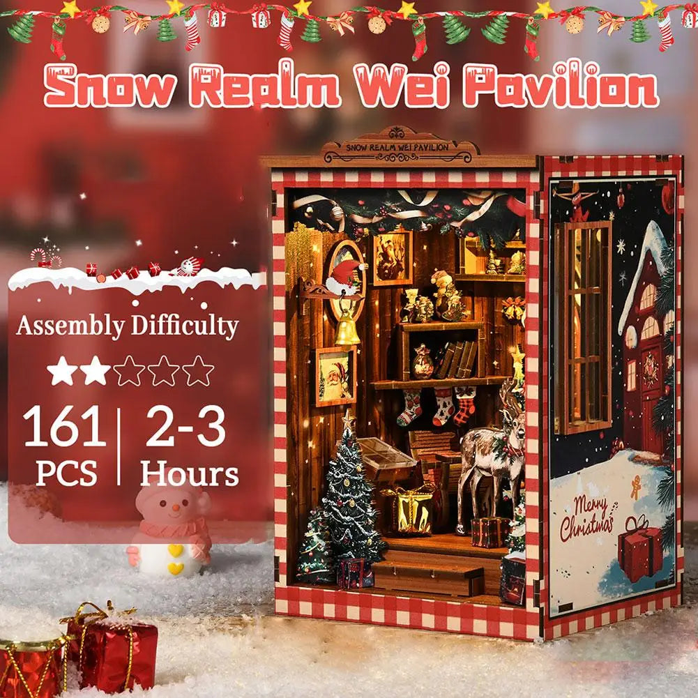 Christmas Decoration DIY Big Doll House 3D Puzzle Assembly Building Model Toys Doll Houses Home Ornament Desk Decoration