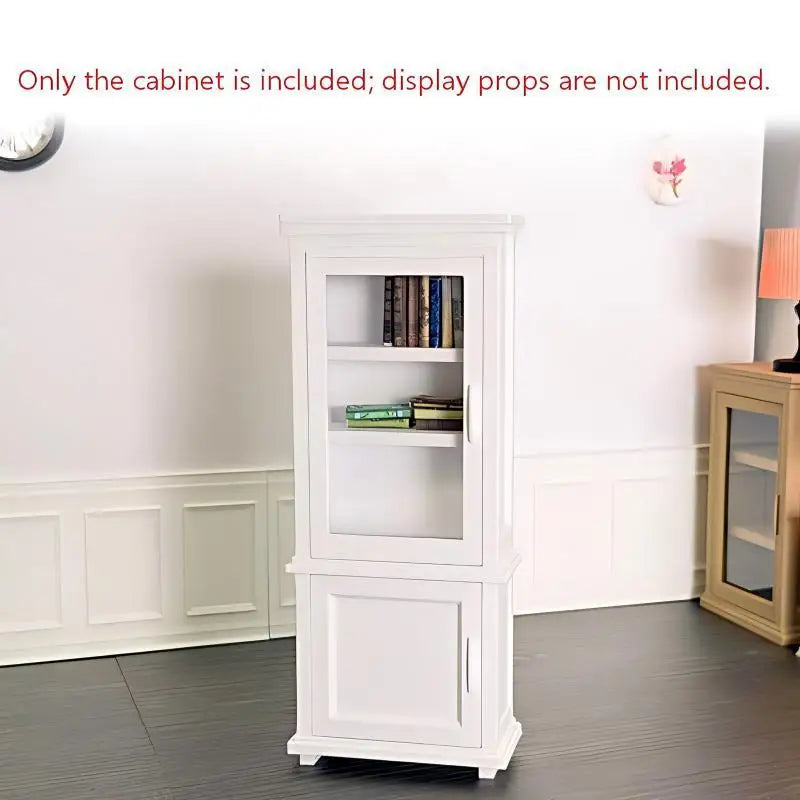 Miniature Bookshelf Ornament Micro Scene Storage Racks 1/12 Dollhouse Display Cabinet Model Furniture Decor Accessories Gift