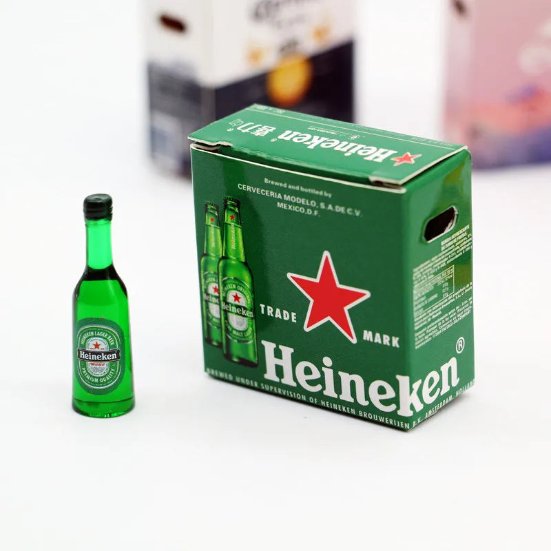 Mini Box Dollhouse Simulation Mineral Water Miniature Items Beer Set Drink OB11 Dolls House Accessories Supermarket Store Toys