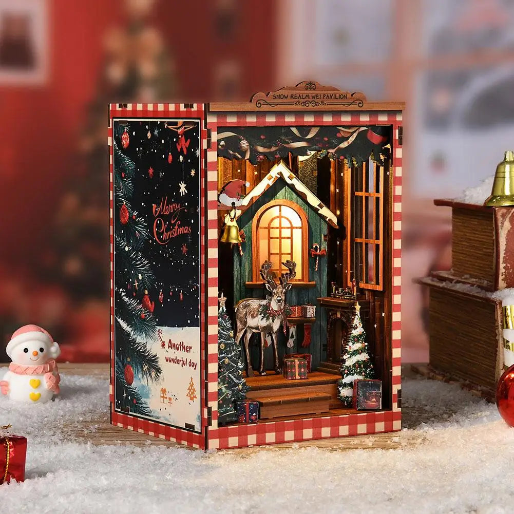 Christmas Decoration DIY Big Doll House 3D Puzzle Assembly Building Model Toys Doll Houses Home Ornament Desk Decoration