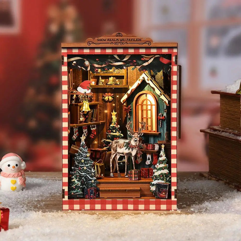 Christmas Decoration DIY Big Doll House 3D Puzzle Assembly Building Model Toys Doll Houses Home Ornament Desk Decoration