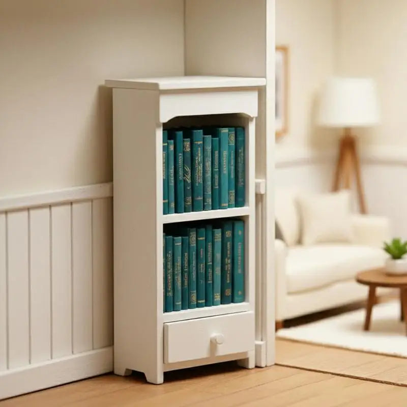 Miniature Bookshelf Ornament Micro Scene Storage Racks 1/12 Dollhouse Display Cabinet Model Furniture Decor Accessories Gift