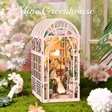 Book Nook Kit Greenhouse Sunlight Room Dollhouse Booknook 3D Wooden Puzzle Miniature