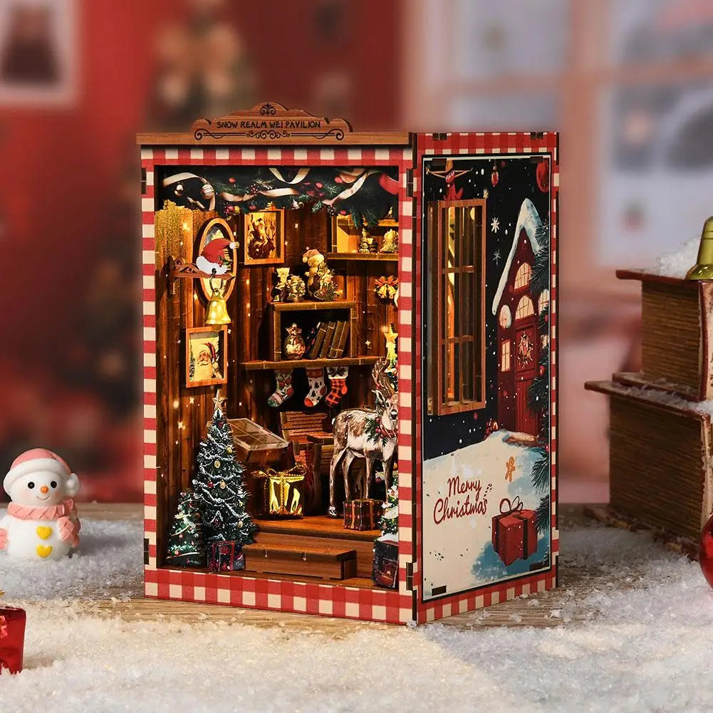 Christmas Decoration DIY Big Doll House 3D Puzzle Assembly Building Model Toys Doll Houses Home Ornament Desk Decoration