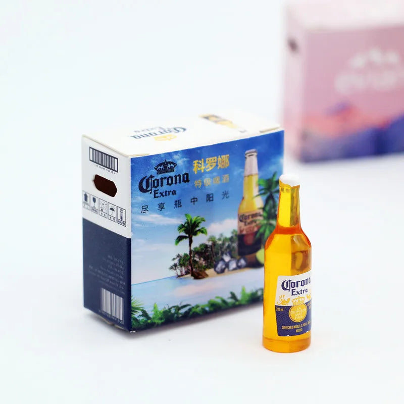 Mini Box Dollhouse Simulation Mineral Water Miniature Items Beer Set Drink OB11 Dolls House Accessories Supermarket Store Toys