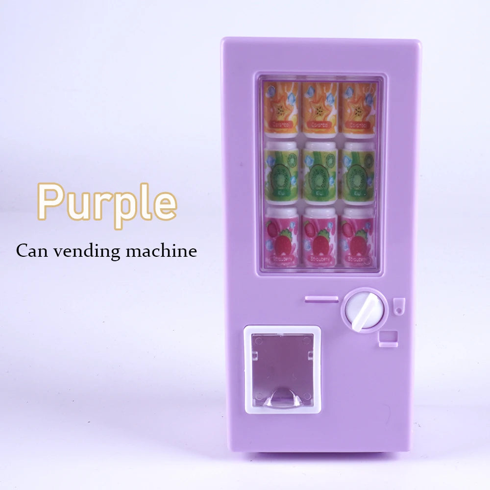 1/12 Mini Beverage Machine Supermarket Can Drink Vending Machine Play House Model Scene Kitchen Toy Dollhouse Furniture Model