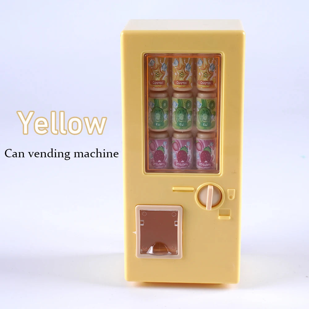 1/12 Mini Beverage Machine Supermarket Can Drink Vending Machine Play House Model Scene Kitchen Toy Dollhouse Furniture Model