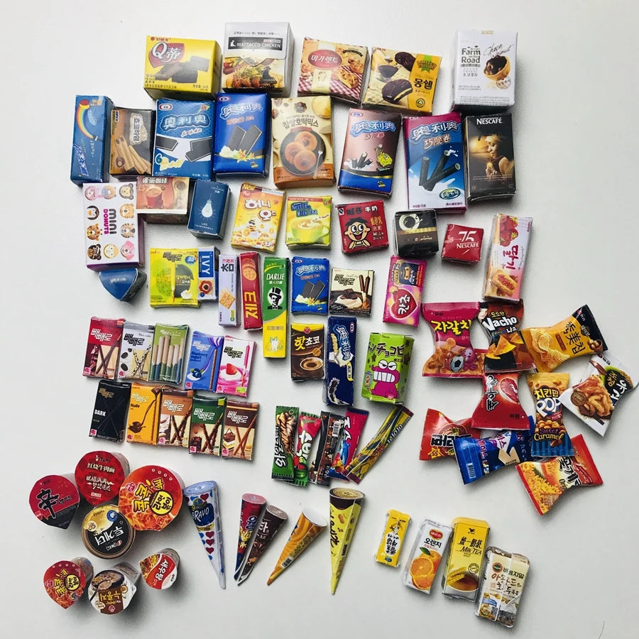 New  Cute Miniature Dollhouse Pretend Food Mini Drink 1/12 1/6 Scale Miniatural Food for Dollhouse Decor Kids Toys