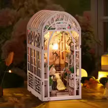 Book Nook Kit Greenhouse Sunlight Room Dollhouse Booknook 3D Wooden Puzzle Miniature