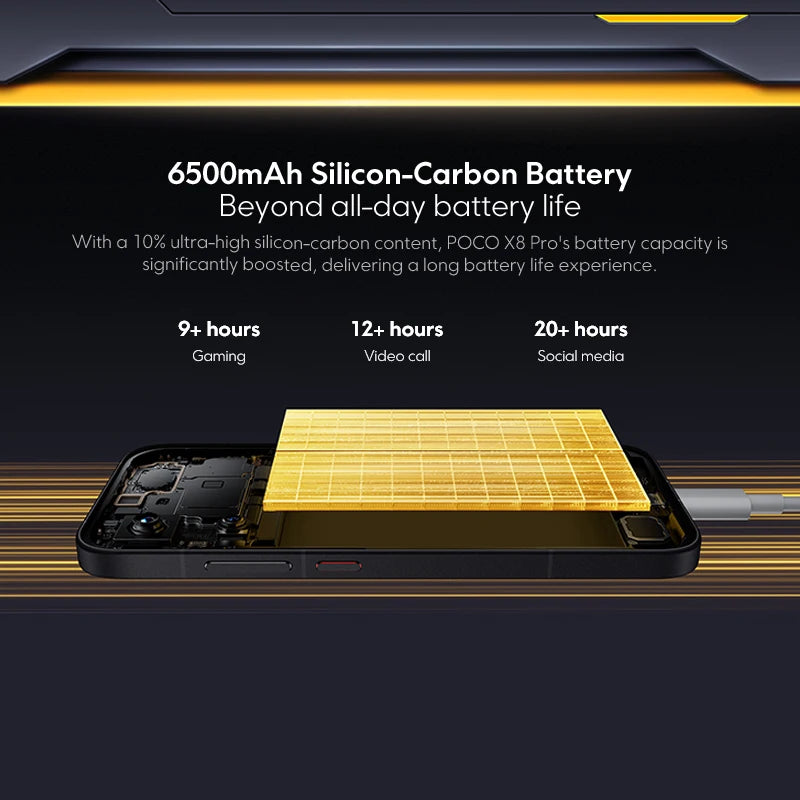 Global Version Xiaomi POCO X8 Pro 5G Mobile 120Hz Ultra-Bright AMOLED Display Smartphone 1.5K Dimensity 8500-Ultra NFC 50MP