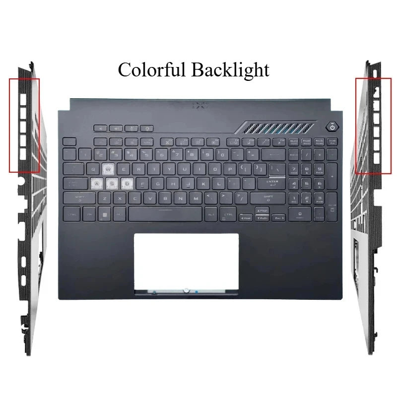 New Keyboard For TUF Gaming FX507 FA507 FX517 A15 F15 Palmrest Upper Top Case with US Backlit Keyboard Black White (2022 Year)