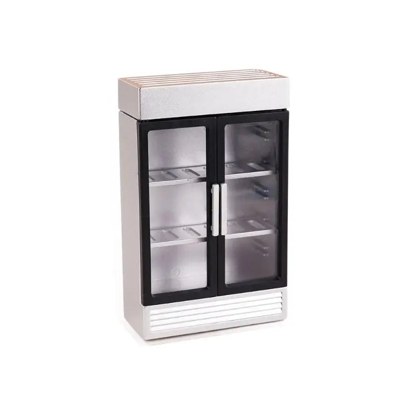 Dollhouse Accessories Mini Beverage Refrigerator Kit Pretend Play Realistic Toy for Kids Furniture