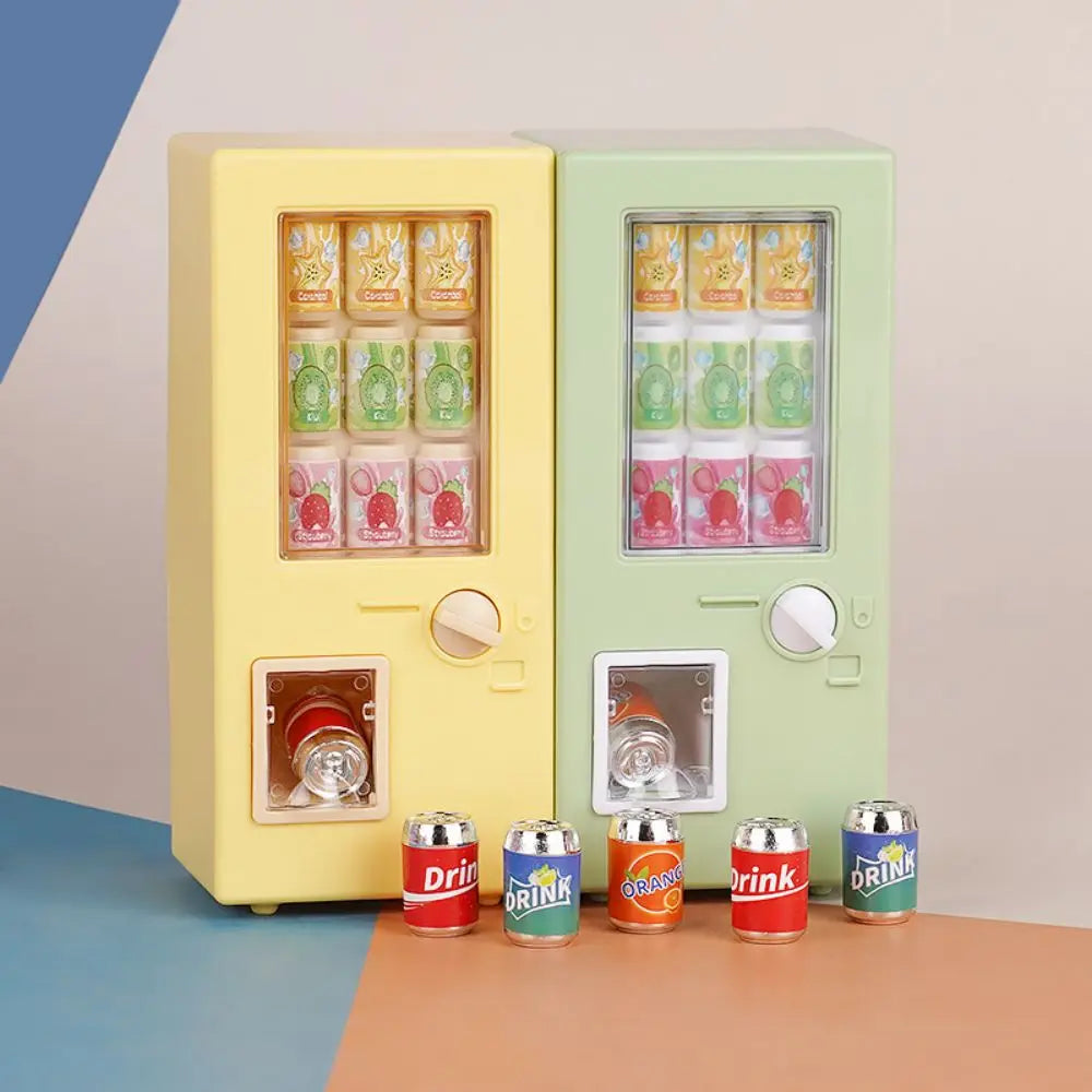 1/12 Mini Beverage Machine Supermarket Can Drink Vending Machine Play House Model Scene Kitchen Toy Dollhouse Furniture Model